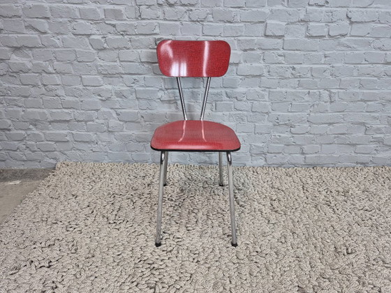 Set di 4 Sedie da Cucina Vintage Brabantia, Formica Effetto Marmo Nero con Accento Oro, Paesi Bassi, Anni '60 (photo 5 of 8)