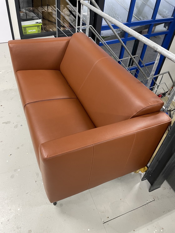 Image 1 of Leather 2 seater sofa