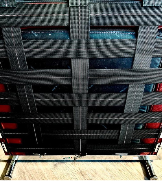 Image 1 of Vintage LC2 Le Corbusier fauteuil in rood leer, Italië, jaren 80