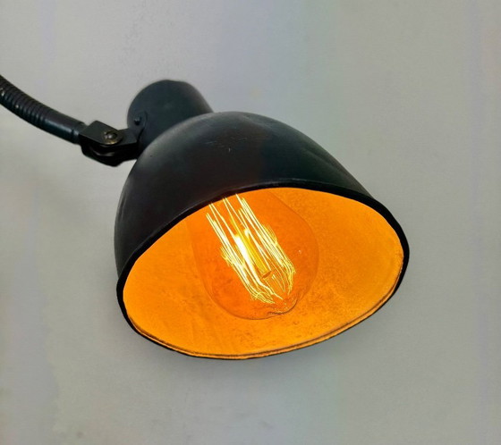 Image 1 of Grijs geschilderde industriële schaarwandlamp, jaren 60