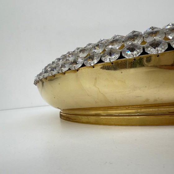 Image 1 of Specchio illuminato Palwa con ottone e cristallo , anni '70