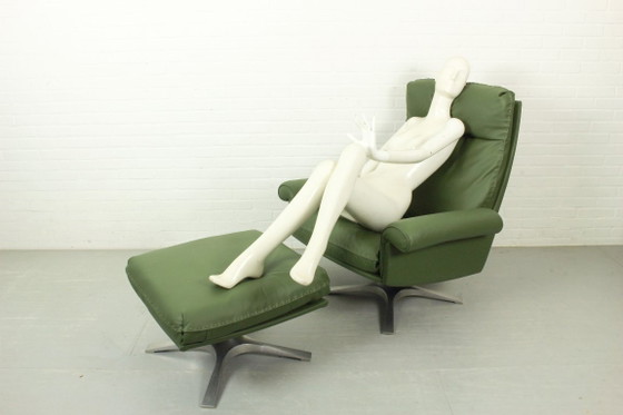 Image 1 of De Sede DS-31 High-Back Lounge Chair & Ottoman, 1970s
