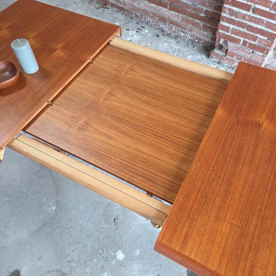 H.W. Klein, Bramin extendable dining table + 6 chairs teak 60's, Dining set, Wood, Brown (photo 8 of 22)
