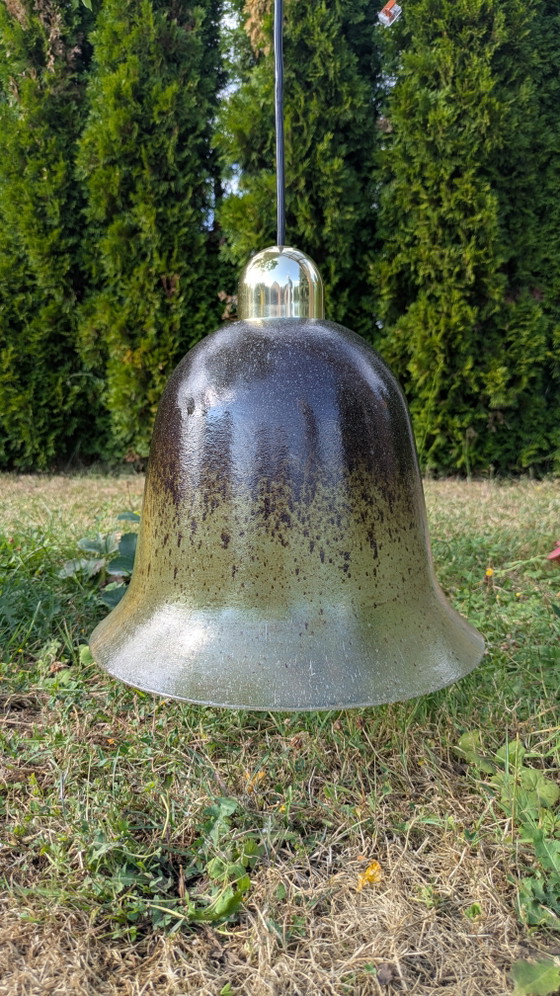 Lampada a sospensione vintage in vetro Peill & Putzler anni '70, stile Mid-Century, tonalità verde chiaro (photo 9 of 9)