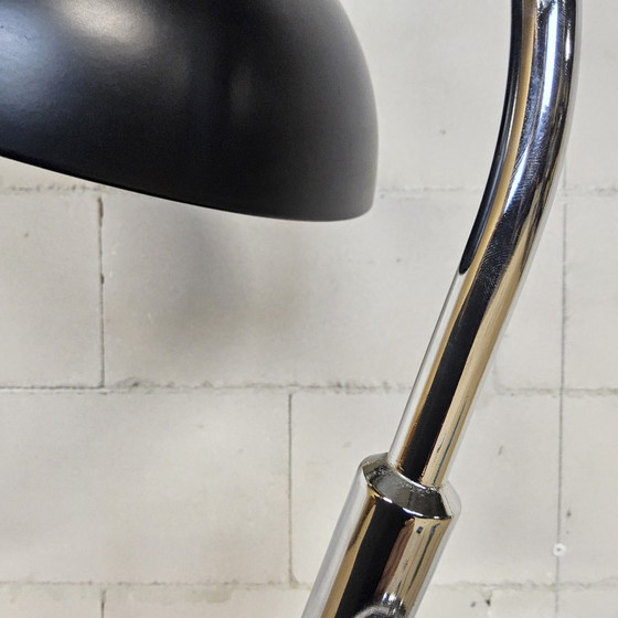 Image 1 of Vintage zwarte Bauhaus Herman Busquet - Hala - bureaulamp model 144 / mid century modern tafellamp 
