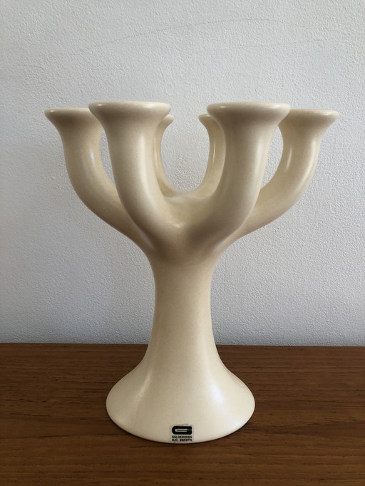 Guldkroken Hjo Sweden Unique 6-Arms Ceramic Candlestick