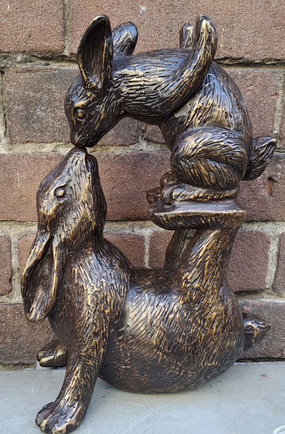 Lepri che si baciano in bronzo – Sculture, Bronze (photo 5 of 7)