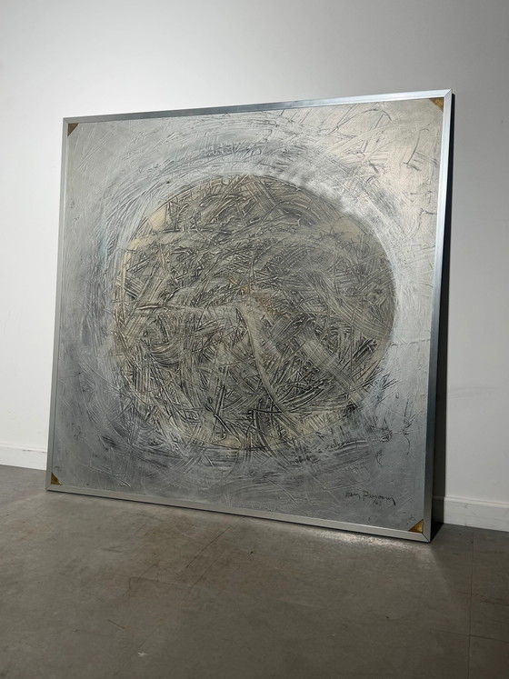 Grande olio astratto su tavola, firmato Persoons – 122 × 122 cm – Dipinti e disegni (photo 2 of 6)