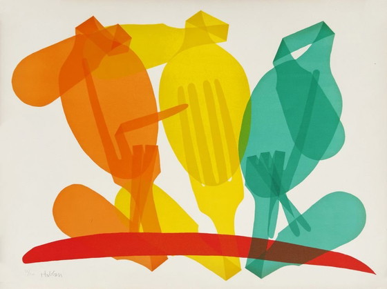 Image 1 of Conversazione con Abraham HABBAH. Litografia firmata, 1970.