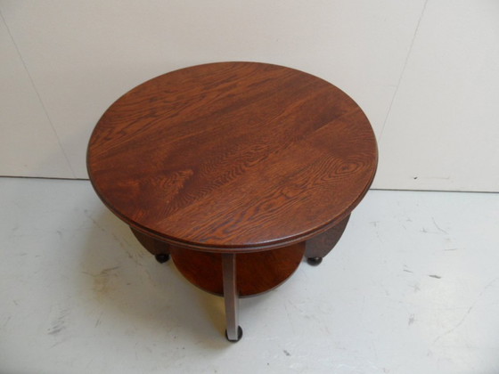 Image 1 of Amsterdam School oak coffee table