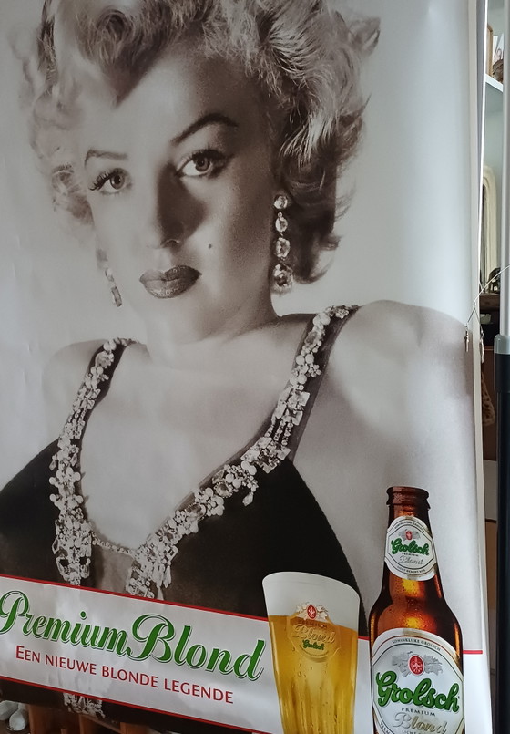 Image 1 of Vintage abri poster Marilyn Monroe Grolsch 2005