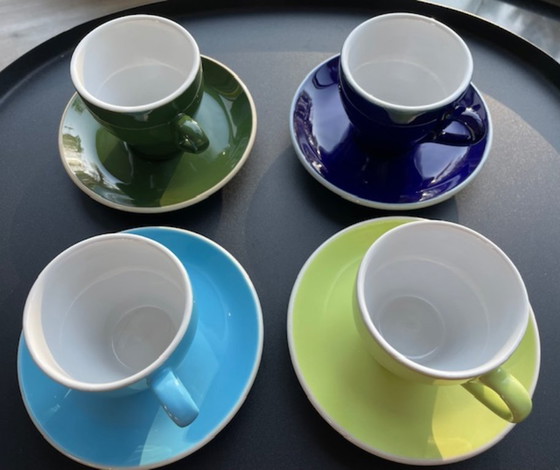 Image 1 of Set van 4 kleurrijke Dürkop Design kop en schotels