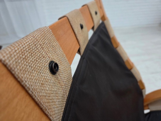 Image 1 of Noorse fauteuil uit de jaren 70, model "Kengu", beige meubelleer.