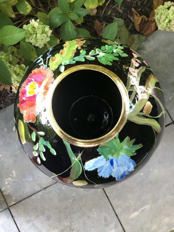 Image 1 of Vibe Art Hand-Painted Vase New!