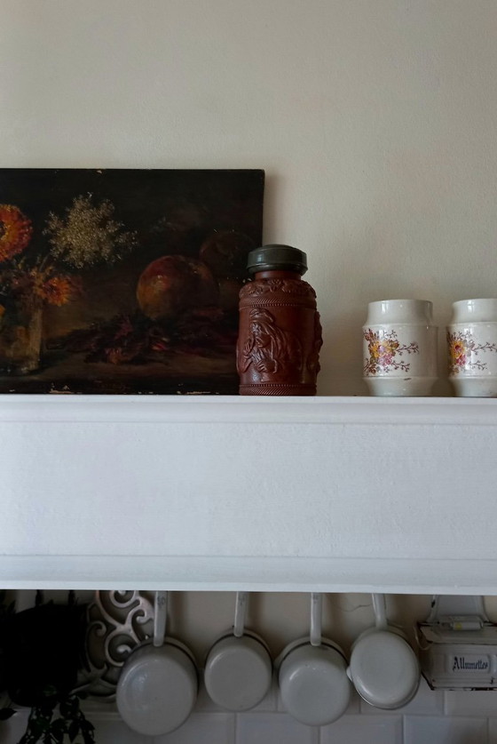 Image 1 of Antieke steengoed tabakspot van Beauvaisis