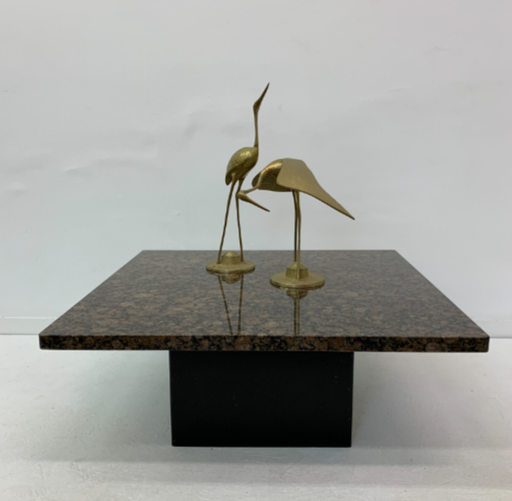 Set of 2 granite coffee / side tables, 1980’s