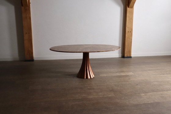 Oval Onyx Marble Dining Table By Angelo Mangiarotti, Italy, 1970s – Iron, Vintage (photo 4 of 14)