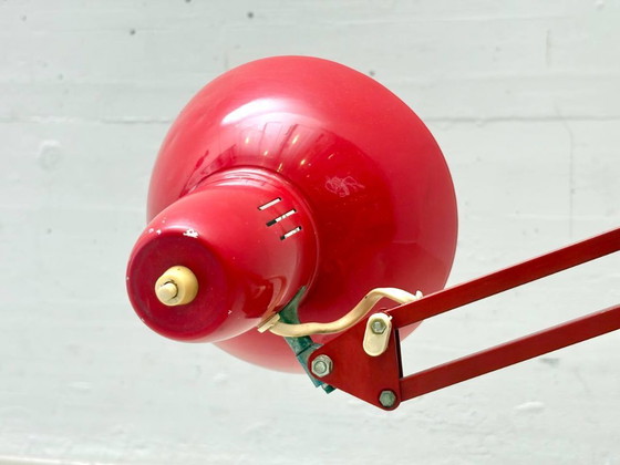 Image 1 of Vintage architect's table lamp in red, 1970s