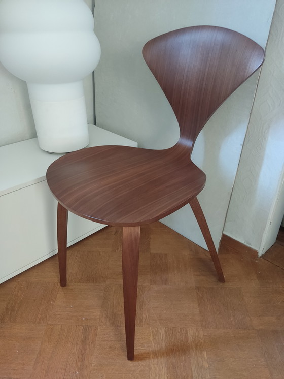 Image 1 of 6X Cherner stoelen, klassiek notenhout, Norman Cherner 1958