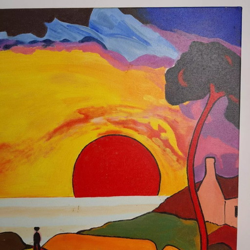 Jean DUQUOC - Un atardecer de otoño - Obra maestra