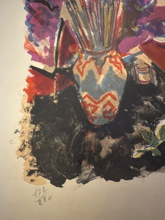 Image 1 of Litografia di Emilio Grau Sala - Pittore e la sua modella