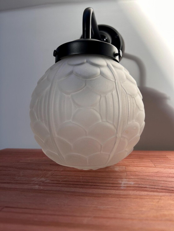 Image 1 of Art Deco Globe Wall Sconce