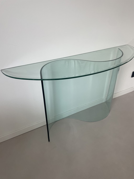 Tavolino laterale in vetro