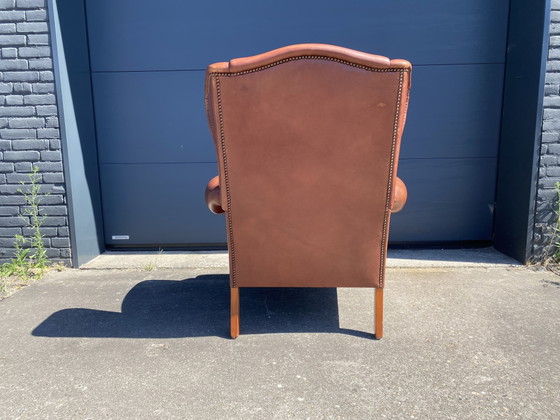 Cognac Bendic Wing Armchair – Leather, Wood (photo 3 of 7)