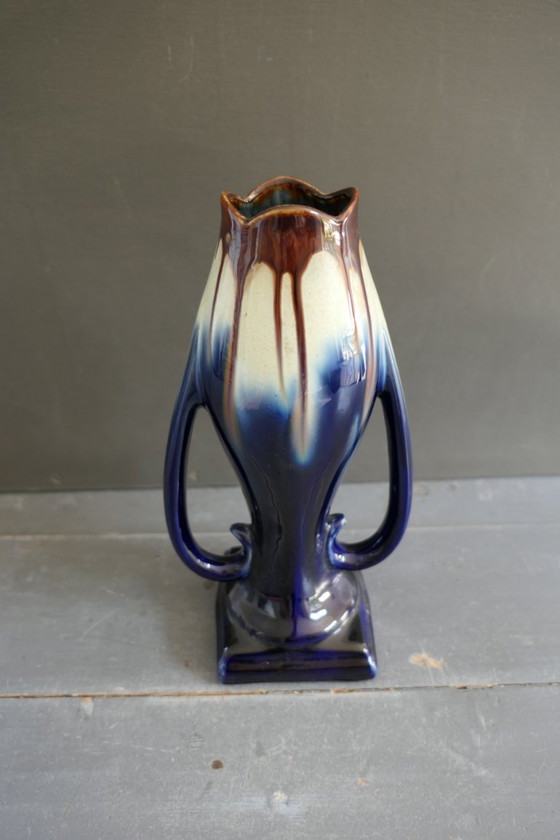 Image 1 of Art Deco vaas Faiencerie de Thulin België 30