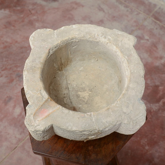 Runde Steinmörserschale aus dem 19. Jahrhundert – Küchenzubehör, Rustic (photo 5 of 10)