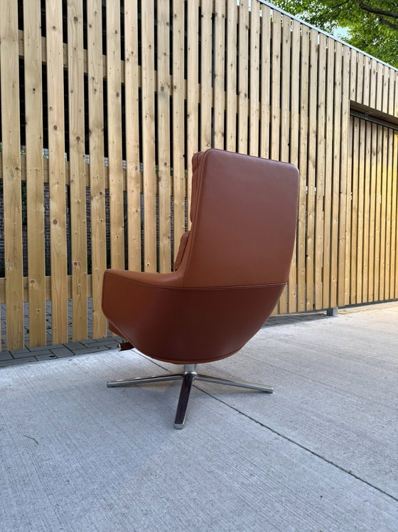 Image 1 of Vitra Grand Relax armchair with ottoman in cognac leather