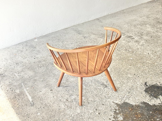 1950ies Arka Lounge Chair Designed by Yngve Ekström for Stolab, Sweden – Armchairs, Cotton, Wood (photo 9 of 12)