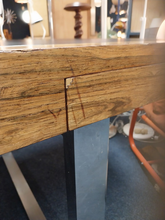 Image 1 of 1 x B.U.S. desk 200 x 100cm black leather top 1980s