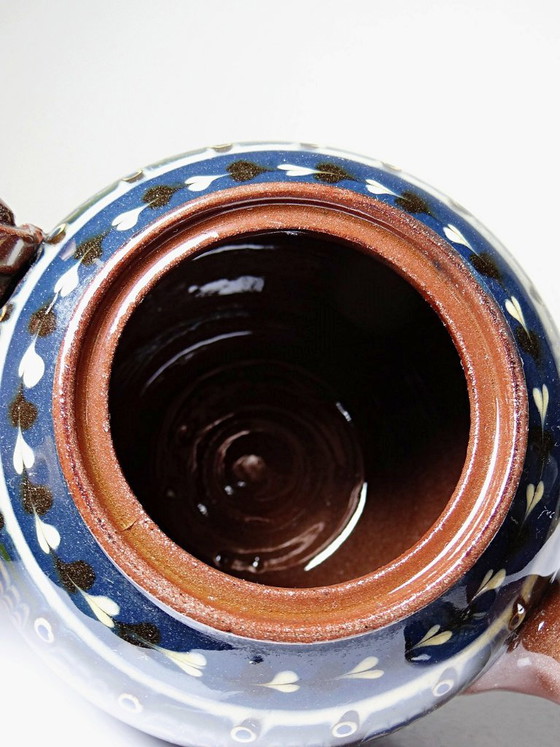 Tetera troyana antigua de terracota vidriada, Bulgaria, años 70-80. – Poterie Troyenne, Loza, Ceramic (photo 11 of 12)