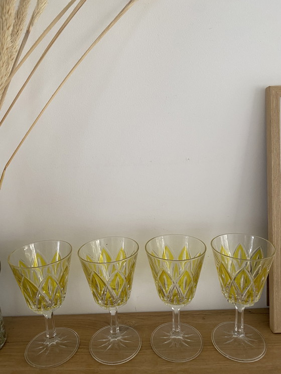 Image 1 of Vintage kristallen Franse wijnglazen