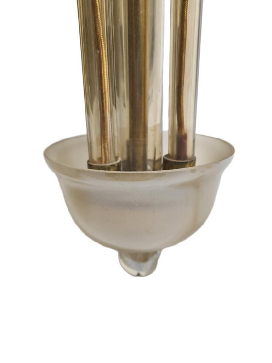 Art Deco kroonluchter van glas, voormalig Tsjecho-Slowakije, jaren 1930 – Metal (photo 11 of 12)