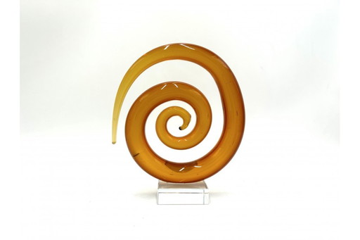 Ornement en verre - spirale, Pays-Bas, années 1950