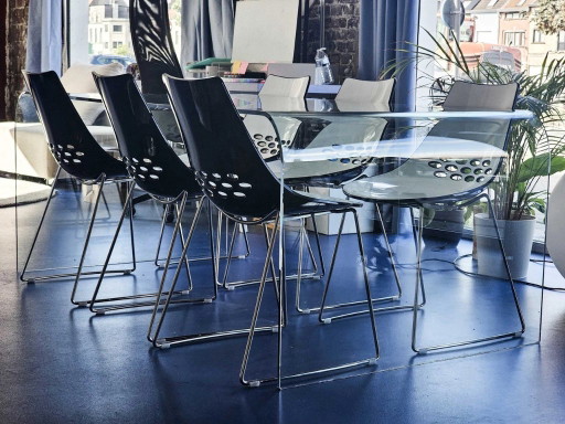 Mesa/escritorio de comedor de cristal de diseño – eettafels, Glass