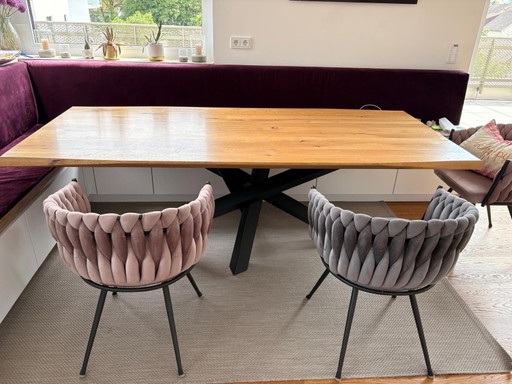 Esstisch Wildeiche massiv – 220 × 100 cm – neuwertig