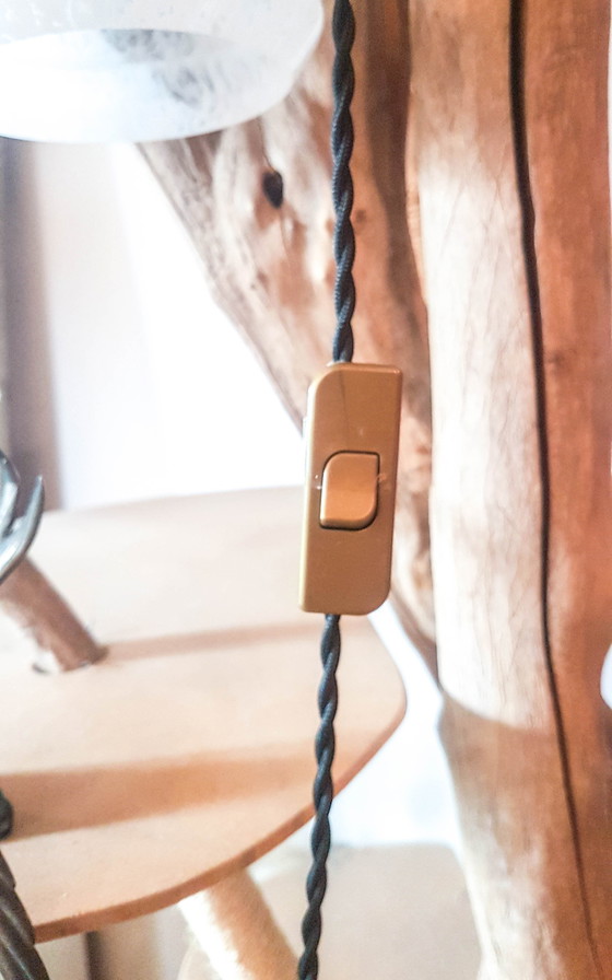 Image 1 of Vintage Iridescent Glass Tulip Lantern Customizable