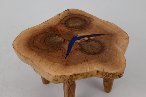 Image 1 of Salontafel van walnoothout met natuurlijke randen, handgemaakt, Logniture
