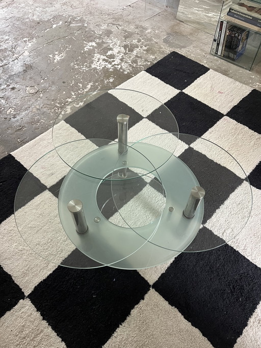 Table basse à rallonges pivotantes