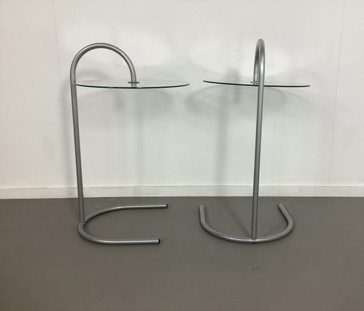 2 Ry Tische Chrom Glas Tjord Bjorklund für Ikea