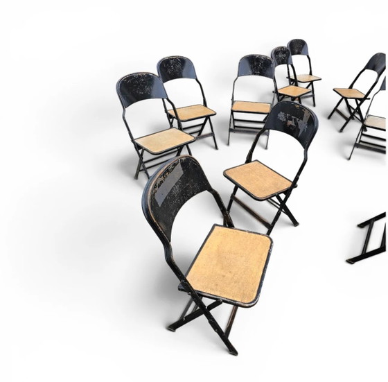 12 x Clarin Corporation folding chair / USA 1920s (photo 14 of 19)