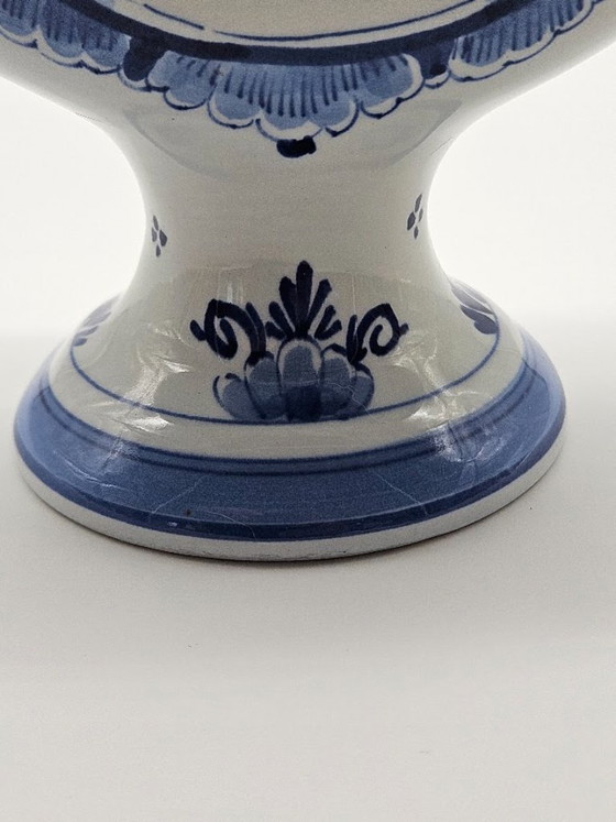 Royal Delft Pilgerflasche 1969 – Handbemalt von P.B. van Heijningen (29 cm) – Vasen, Ceramic (photo 8 of 9)