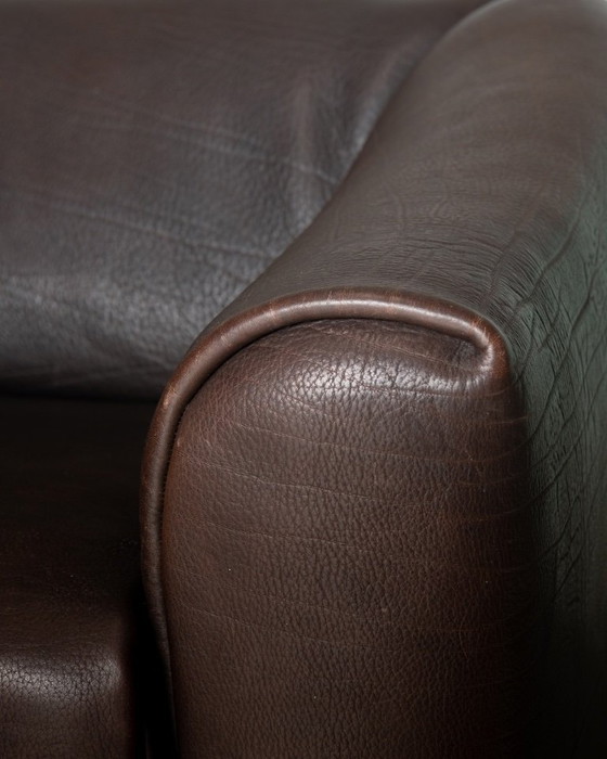 Image 1 of Canapé deux places vintage DS-47 de De Sede, canapé en cuir à encolure épaisse, assise extensible, années 1970