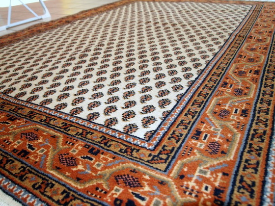 Image 1 of Tappeto indiano vintage fatto a mano in stile Seraband, 122 cm x 175 cm, anni '80 - 1C519