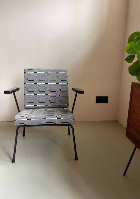 Image 1 of Gispen armchair 1401 & stool 1801