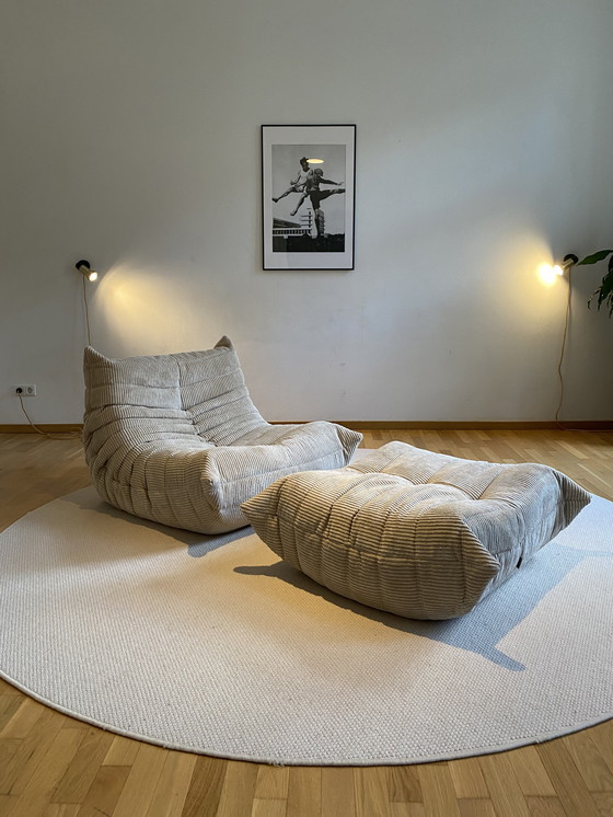 Image 1 of Ligne Roset - Togo Sofa Set 4-Piece - Corduroy/Rib Beige