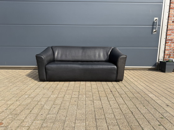 Image 1 of De Sede DS47 3-Sitzer in Büffelleder 5 mm NECK Schwarzes Leder, ausziehbarer Sitz